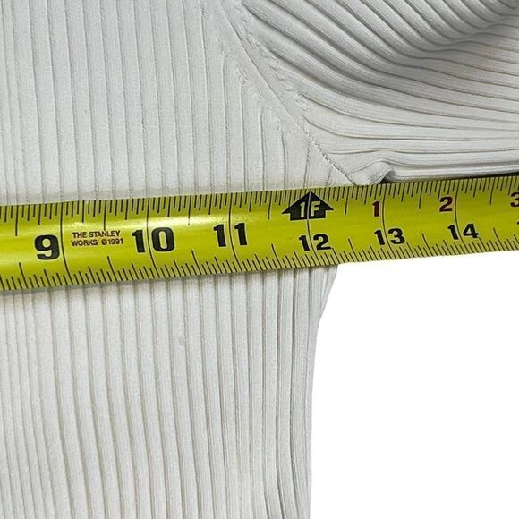 T by Alexander Wang Strap Detail in off White Bodycon Medium Sexy Stretchy LS - Picture 5 of 15